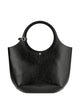 Courregès Medium Holy Leather Tote Bag With Circular Handles