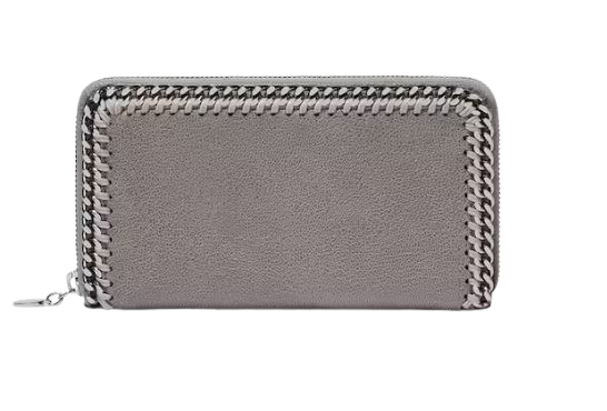 Stella Mccartney Grey Shaggy Deer Falabella Wallet
