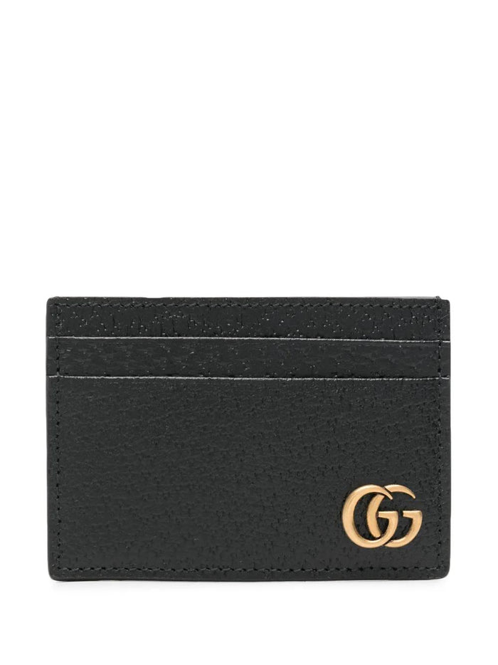 Gucci Black Leather Marmont Card Holder