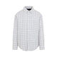 Off-White Light Grey Flannel Wool Overshirt Padded Coat