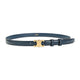 Celine Teal Blue Triomphe Leather Belt
