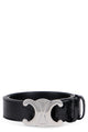 Celine Triomphe Belt In Crocodile Effect Leather