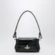 Vivienne Westwood Black Hazel Bag In Croc-Effect Patent Leather