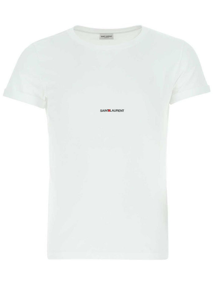 Saint Laurent White Cotton T-Shirt