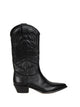 Lemare Lemarè Black Leather Texan Boot