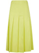 Drhope Pleated Cotton Twill Skirt