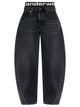 Alexander Wang Blow-Up Jeans With Logo Bike Short Waistband