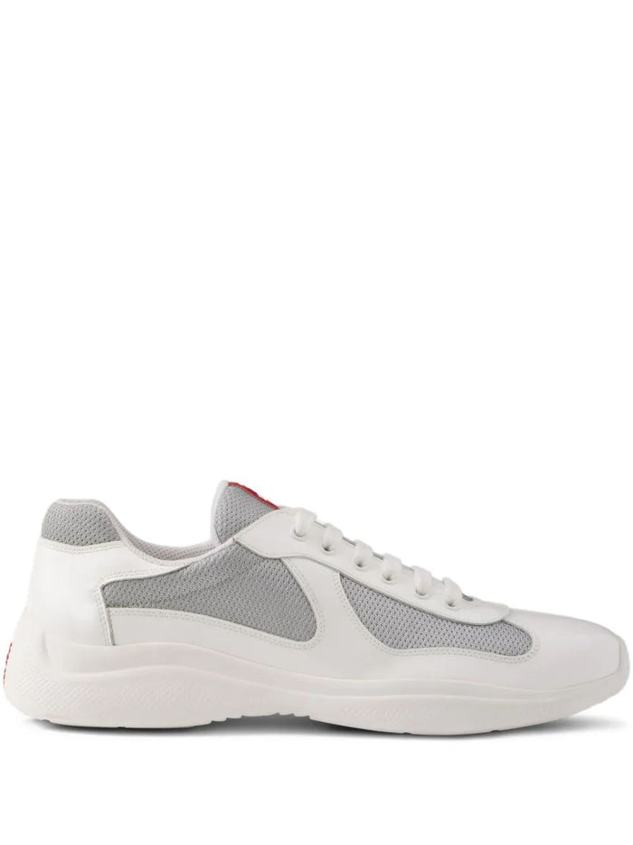 Prada White Calf Leather Sneakers