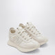 Moncler Pacey2 Sneaker In Beige Canvas And Leather