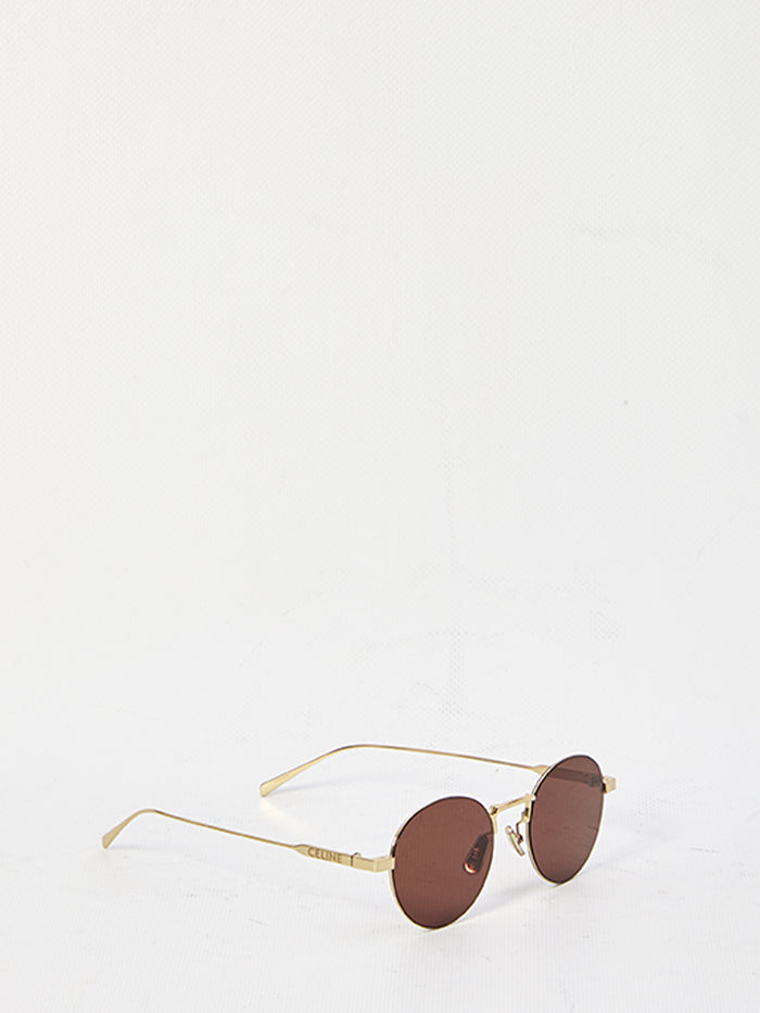 Celine Light Gold Brown Metal Frame 28 Sunglasses