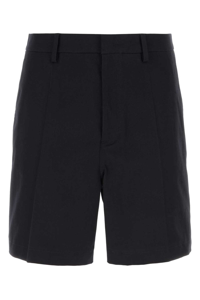 Valentino Garavani Midnight Blue Stretch Cotton Bermuda Shorts