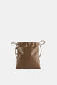 Bea Mombaers Sac Drawstring Large En Cuir Kaki