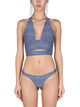 Magda Butrym Bikini Top With All Over Logo