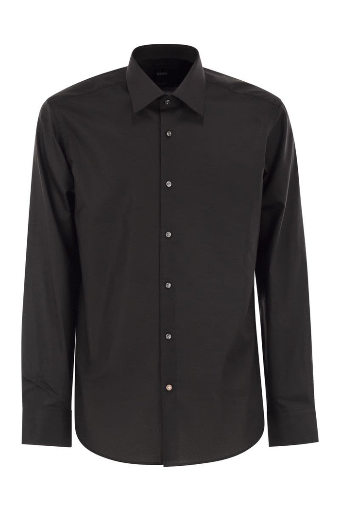 Boss Regular Fit Shirt In Easy-Iron Cotton Poplin