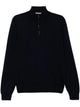 Boss Virgin Wool Jumper With Zip Collar