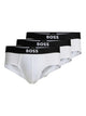 Boss Set Of Three Cotton Briefs With Logoed Elastic Band