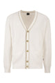 Boss Ribbed Cotton Cardigan With Contrast Buttons