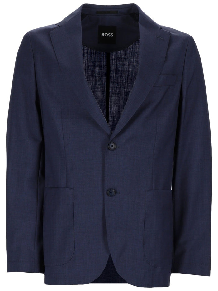 Boss Blue Virgin Wool Jacket