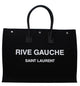 Saint Laurent Black Canvas Large Rive Gauche Shopping Bag