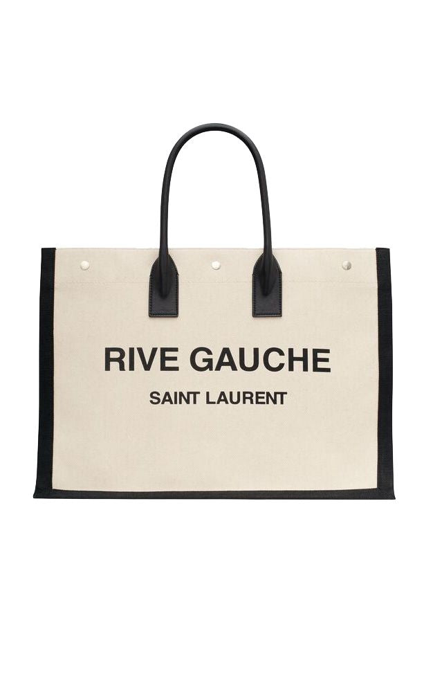 Saint Laurent Rive Gauche Canvas Tote Bag