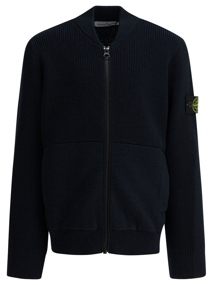 Stone Island Kids Blue Cotton Knitwear