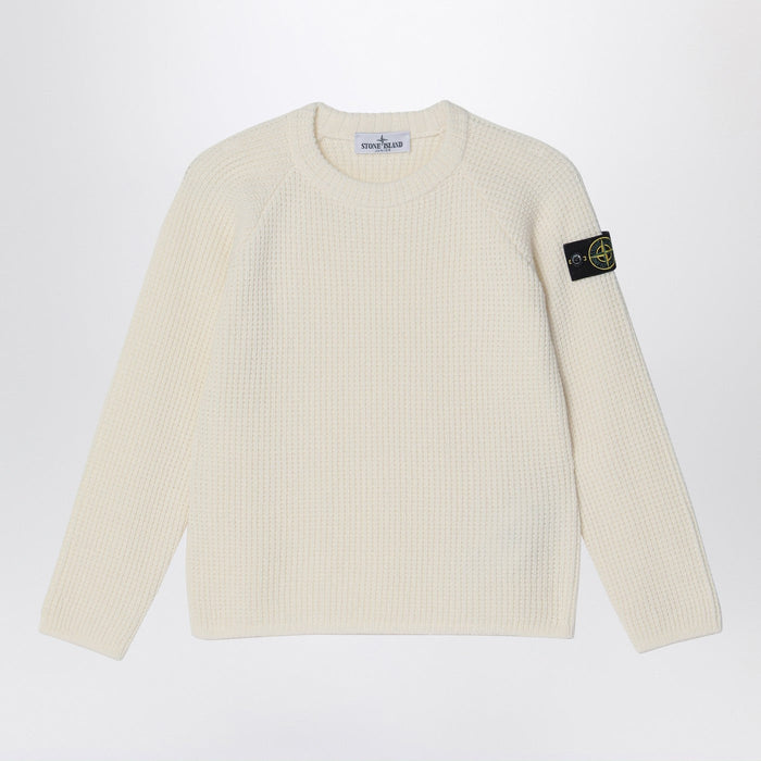 Stone Island Beige Wool-Blend Sweater