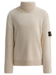 Stone Island Kids White Cotton Blend Knitwear
