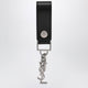 Saint Laurent Black Leather Cassandre Key Ring