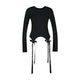 Simone Rocha Bow Tail Easy Long Sleeve T-Shirt -  - Synthetic - Black