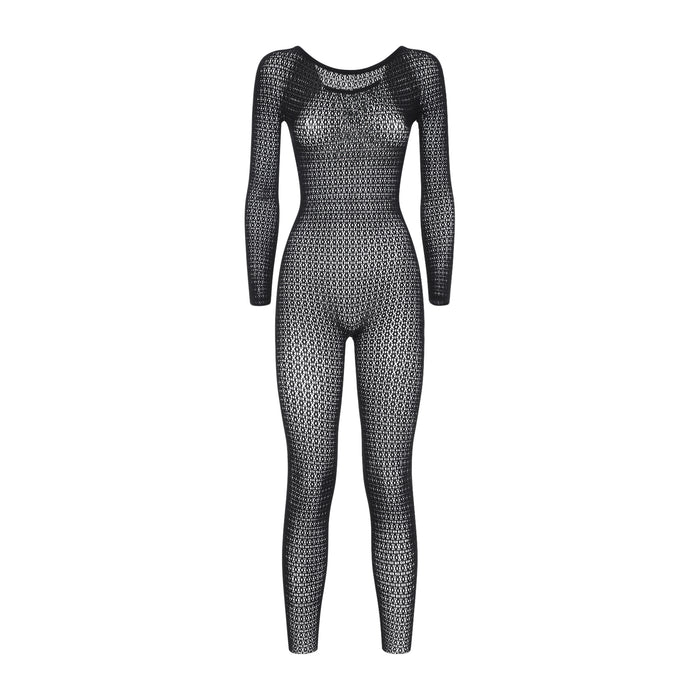 Wolford Black Daisy Net Catsuit