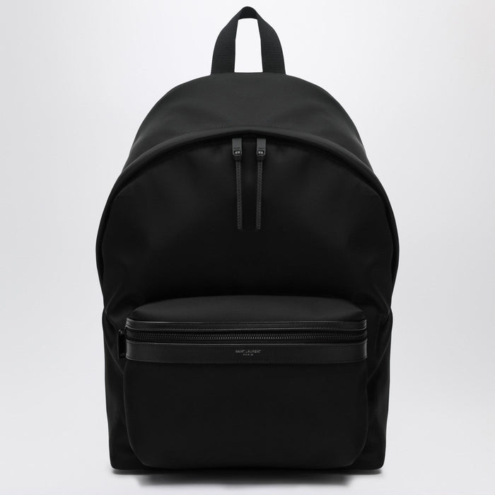 Saint Laurent Black Leather And Nylon Backpack