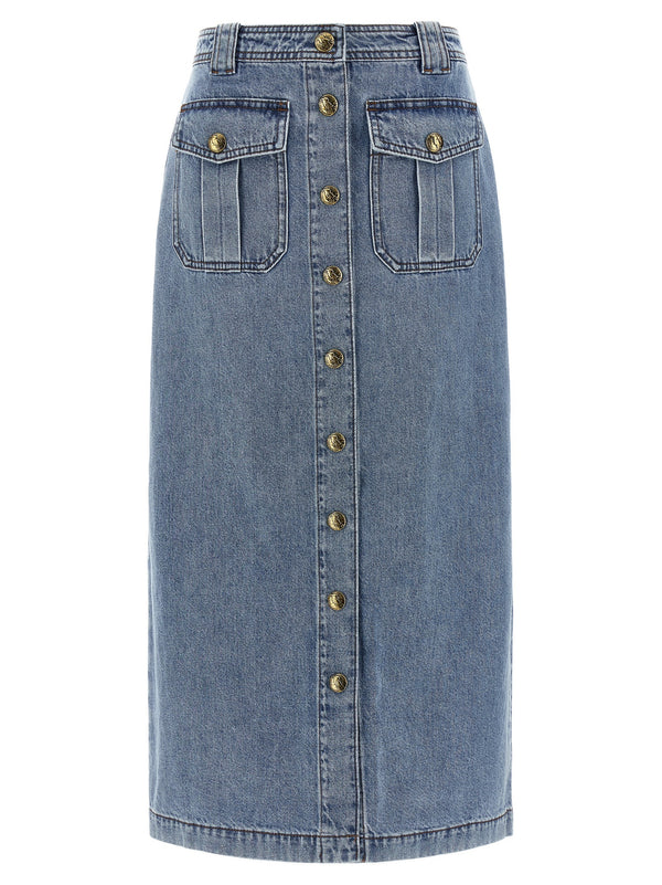 Zimmermann 'Denim Pencil' Skirt