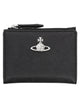 Vivienne Westwood Small Black Leather Wallet With Orb Logo