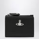Vivienne Westwood Small Black Leather Wallet With Orb Logo