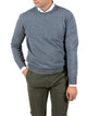 Gran Sasso Grey Wool Blend Paracollo Sweater