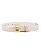 Saint Laurent Light Beige Ardillon Buckle Belt