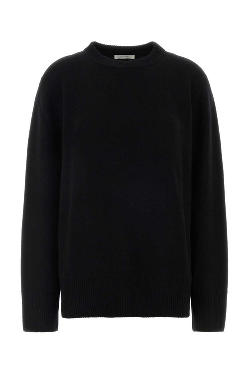 The Row Black Wool Blend Sibem Sweater