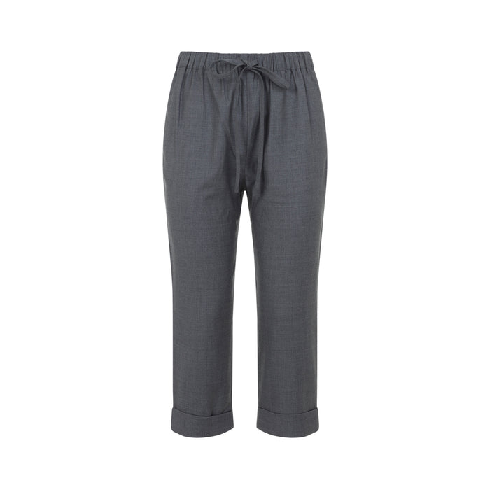Co Grey Turn-Up Cuff Wool Jogger
