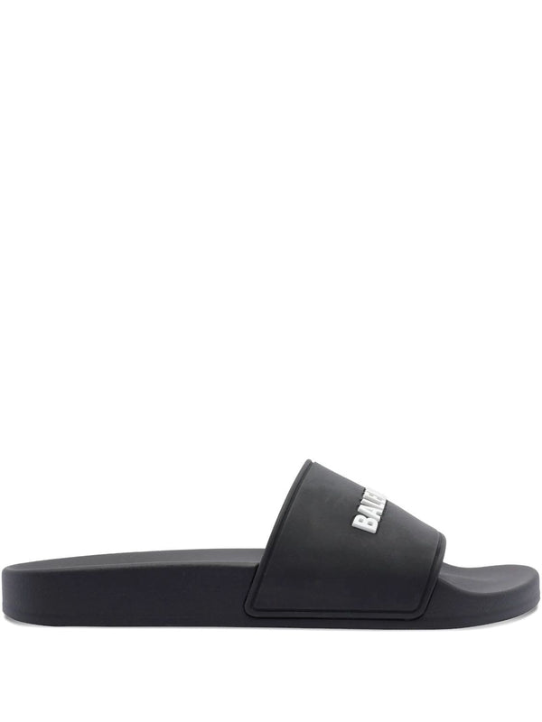 Balenciaga Pool Slide Bal Logo
