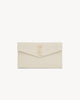 Saint Laurent Ivory Leather Uptown Clutch