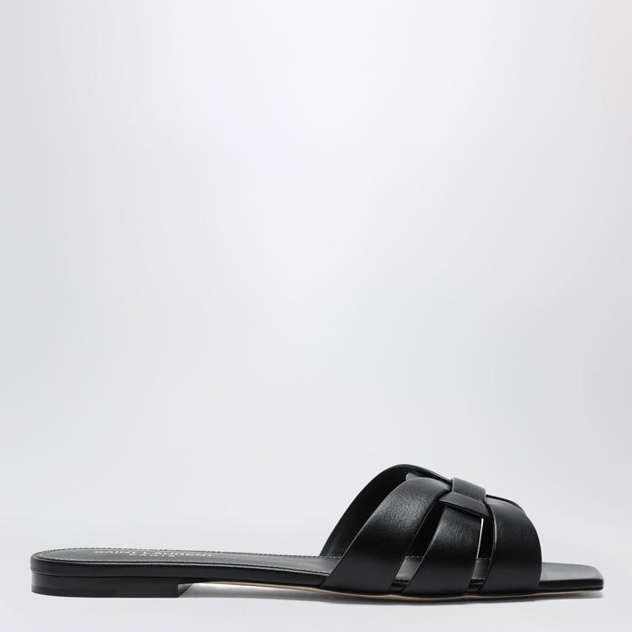 Saint Laurent Black Tribute Sandals