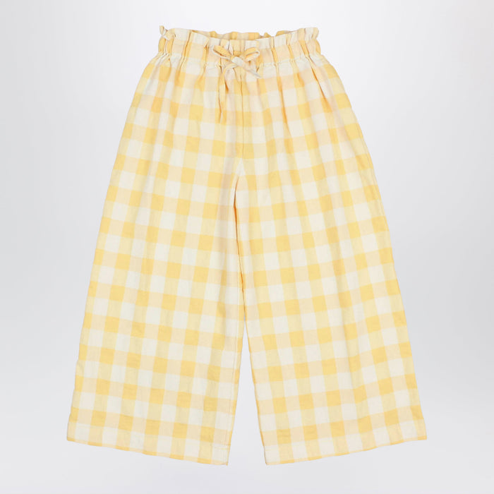 Búho Cotton Blend Trousers With Check Pattern