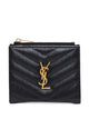 Saint Laurent Cassandre Quilted Logo Wallet