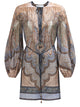 Zimmermann Wanderlust Tie-Neck Tunic Dress