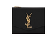 Saint Laurent Uptown Compact Wallet In Grain De Poudre Leather