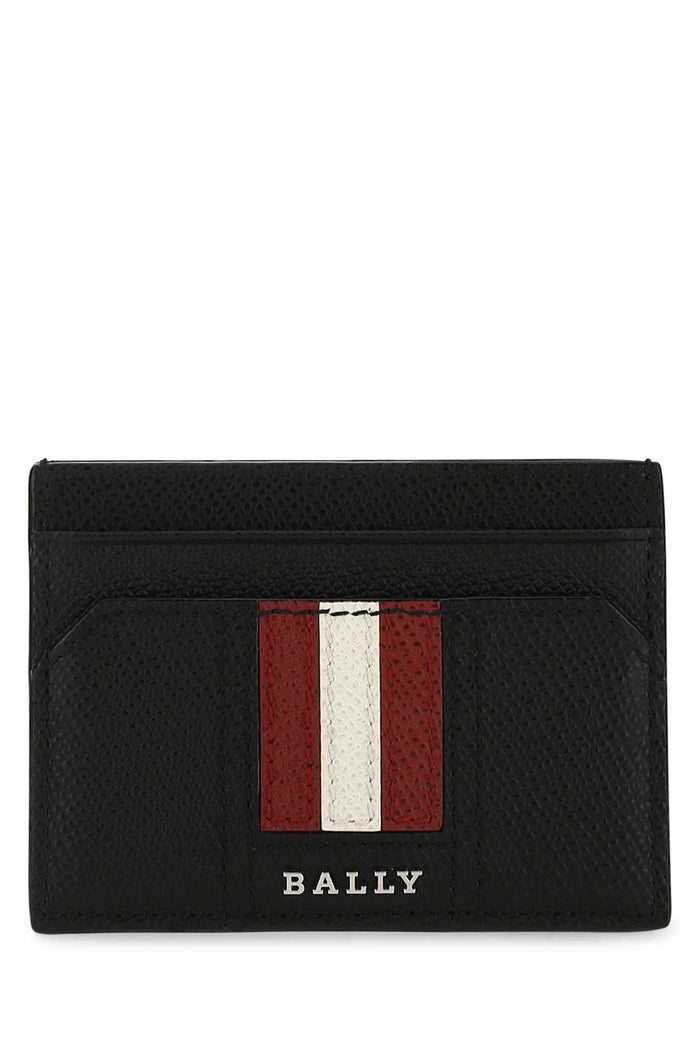 Bally Black Leather Thar Card Holder