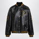 Prada Leather Bomber Vintage Black With Patch