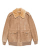 Prada Suede Bomber With Shearling Collar