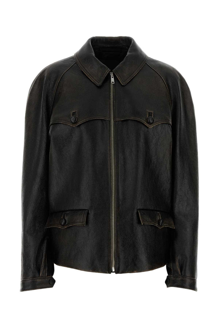 Prada Black Leather Jacket