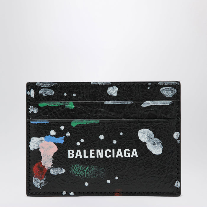 Balenciaga Cash Leather Card Holder With Painter’s Print